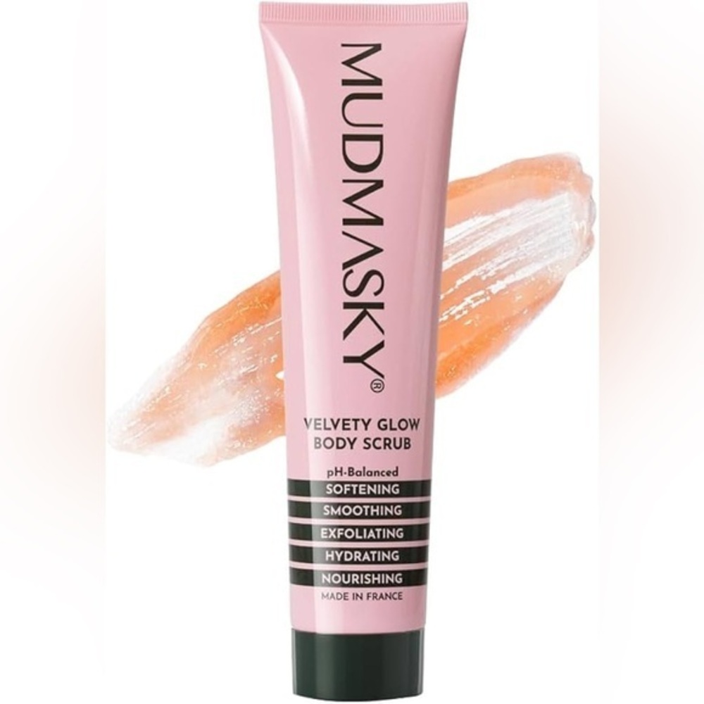 🎀 MUDMASKY Velvety Glow Body Scrub | pH-Balanced | Made in France | New